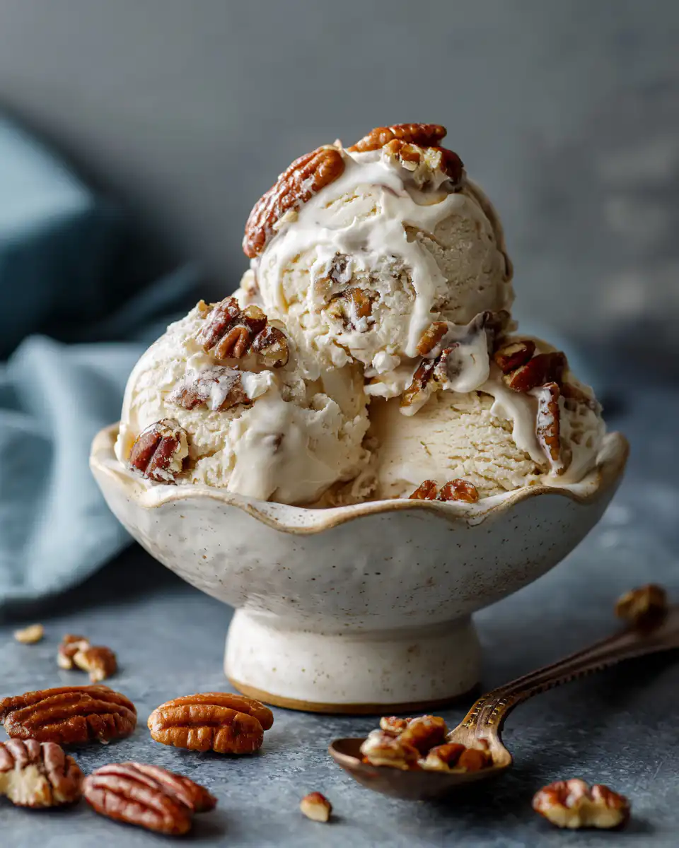 Homemade Butter Pecan Ice Cream
