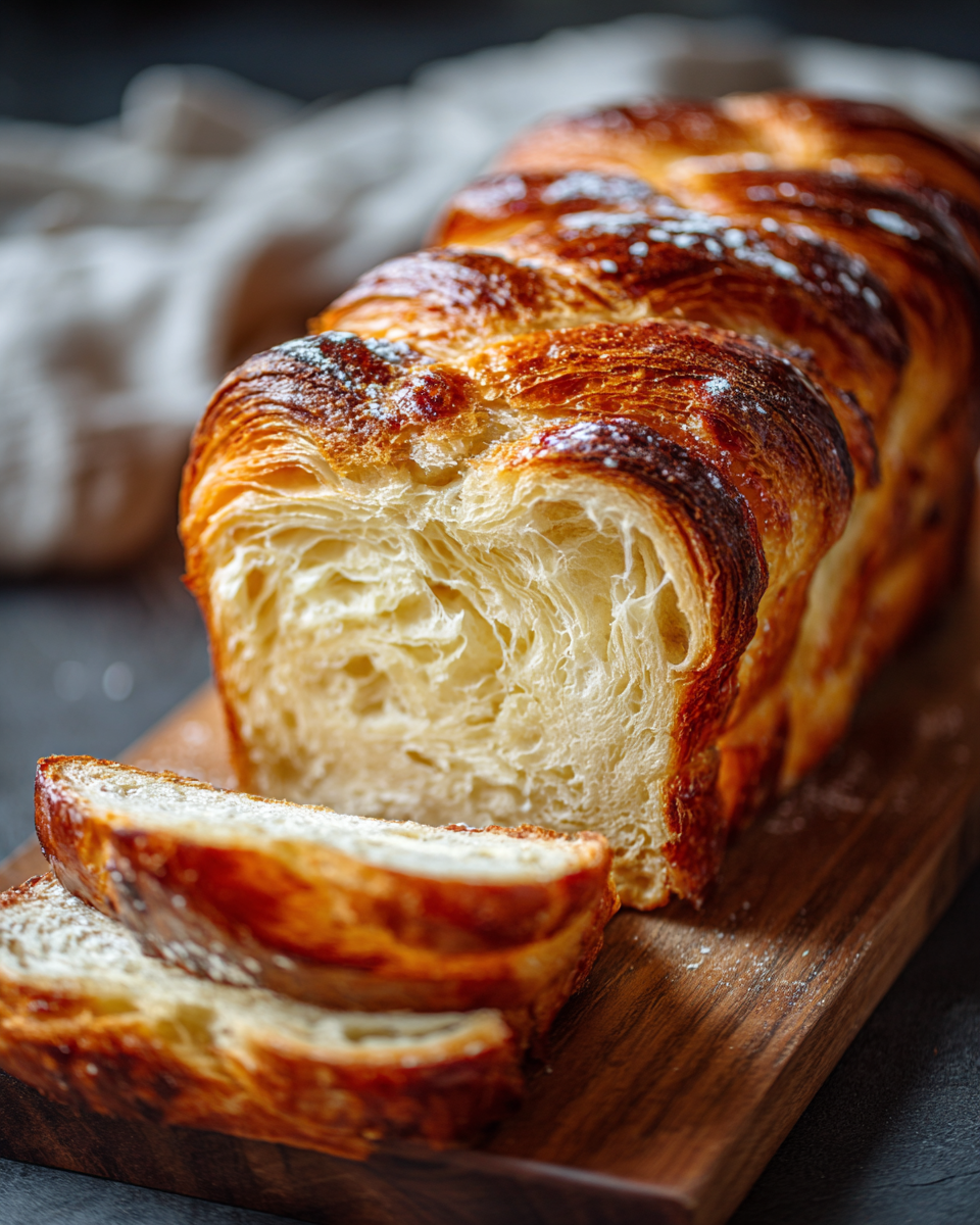 Homemade Croissant Bread Loaf