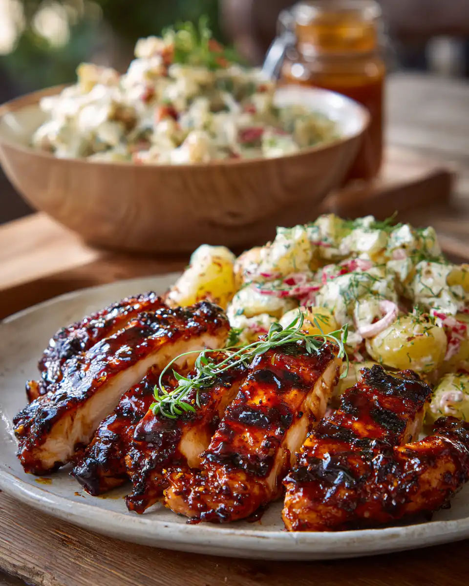Honey BBQ Chicken + Southern Potato Salad