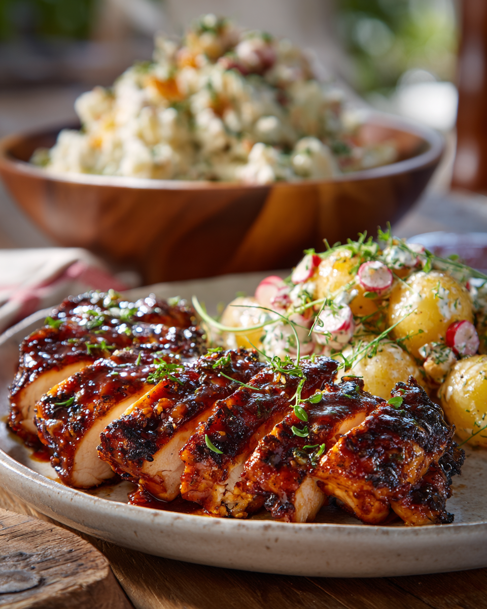 Honey BBQ Chicken + Southern Potato Salad