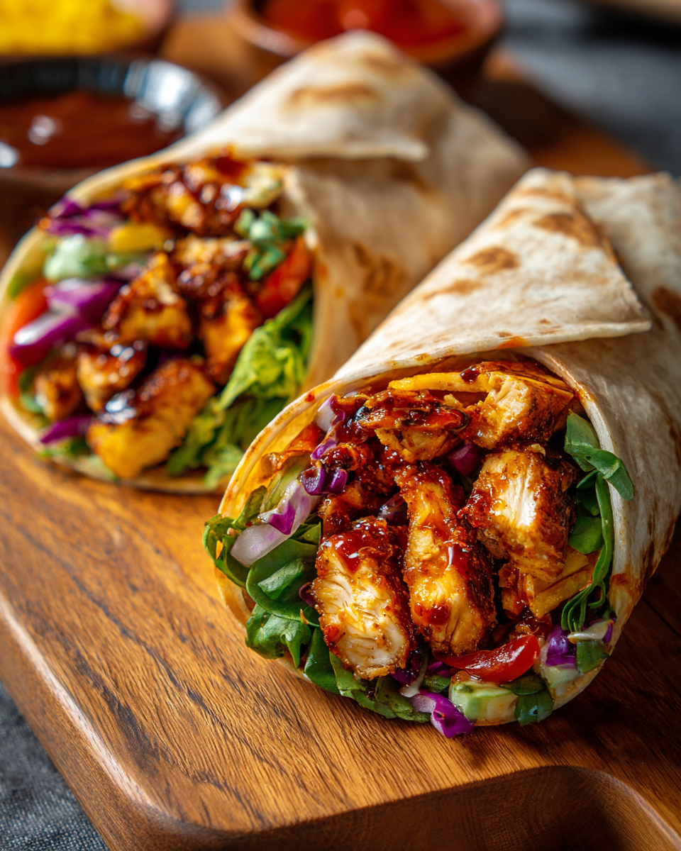 Honey Bbq Chicken Wraps
