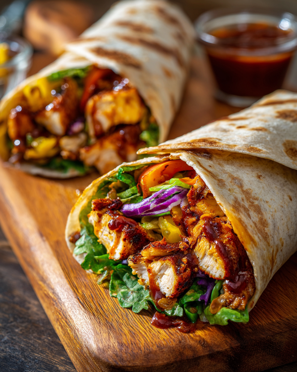 Honey Bbq Chicken Wraps