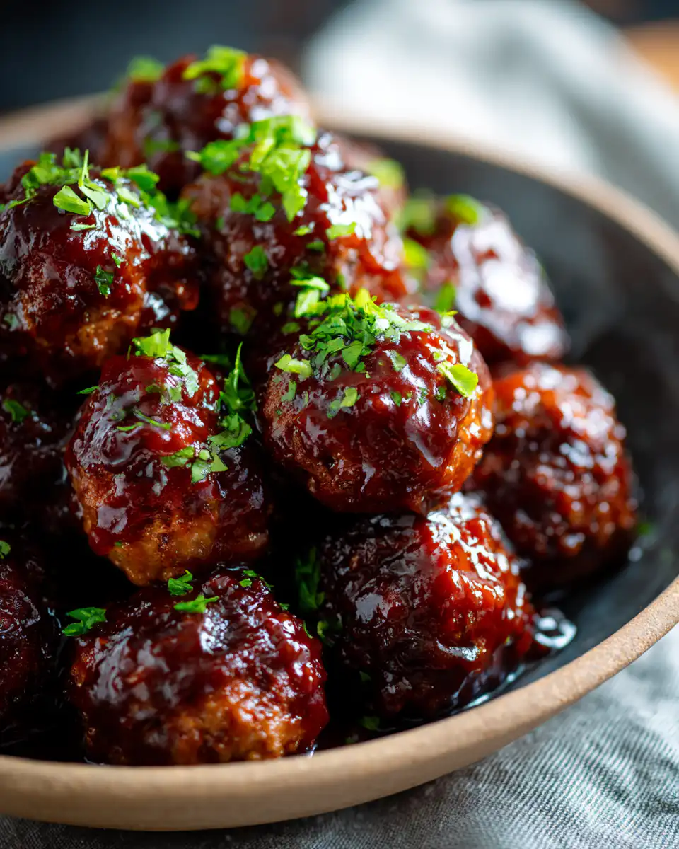 Honey-Garlic BBQ Crockpot Meatballs