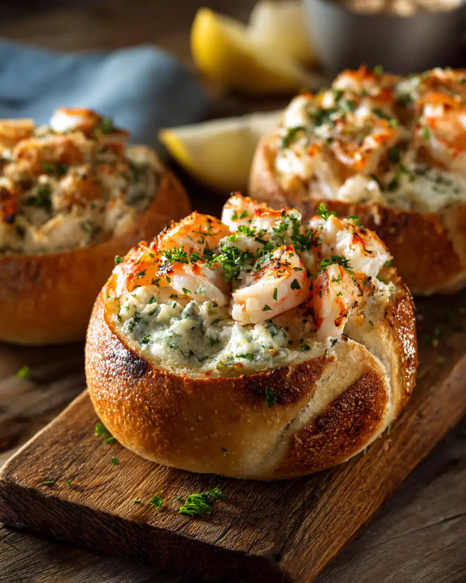 Irresistible Stuffed Seafood Bread Bowls