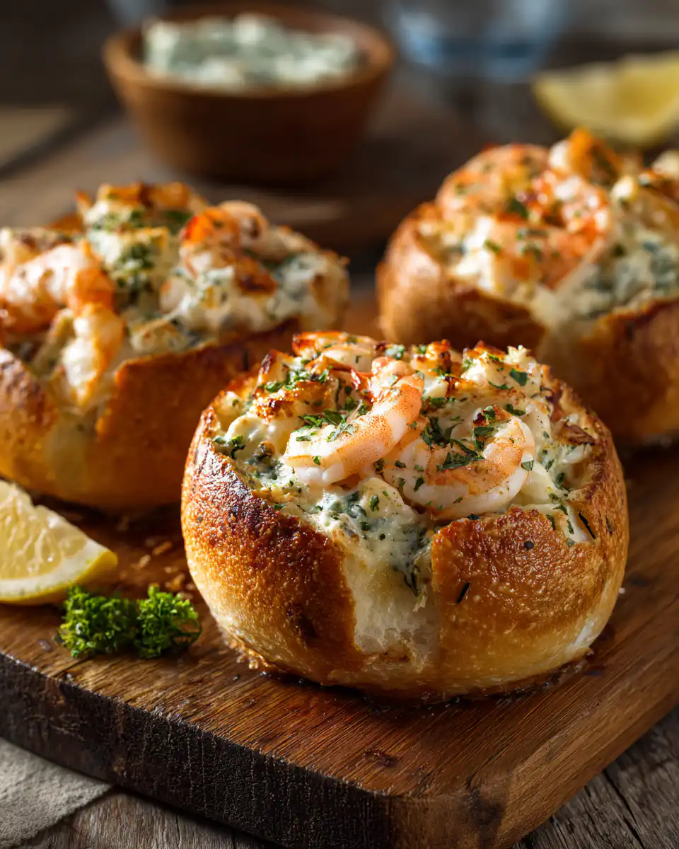 Irresistible Stuffed Seafood Bread Bowls