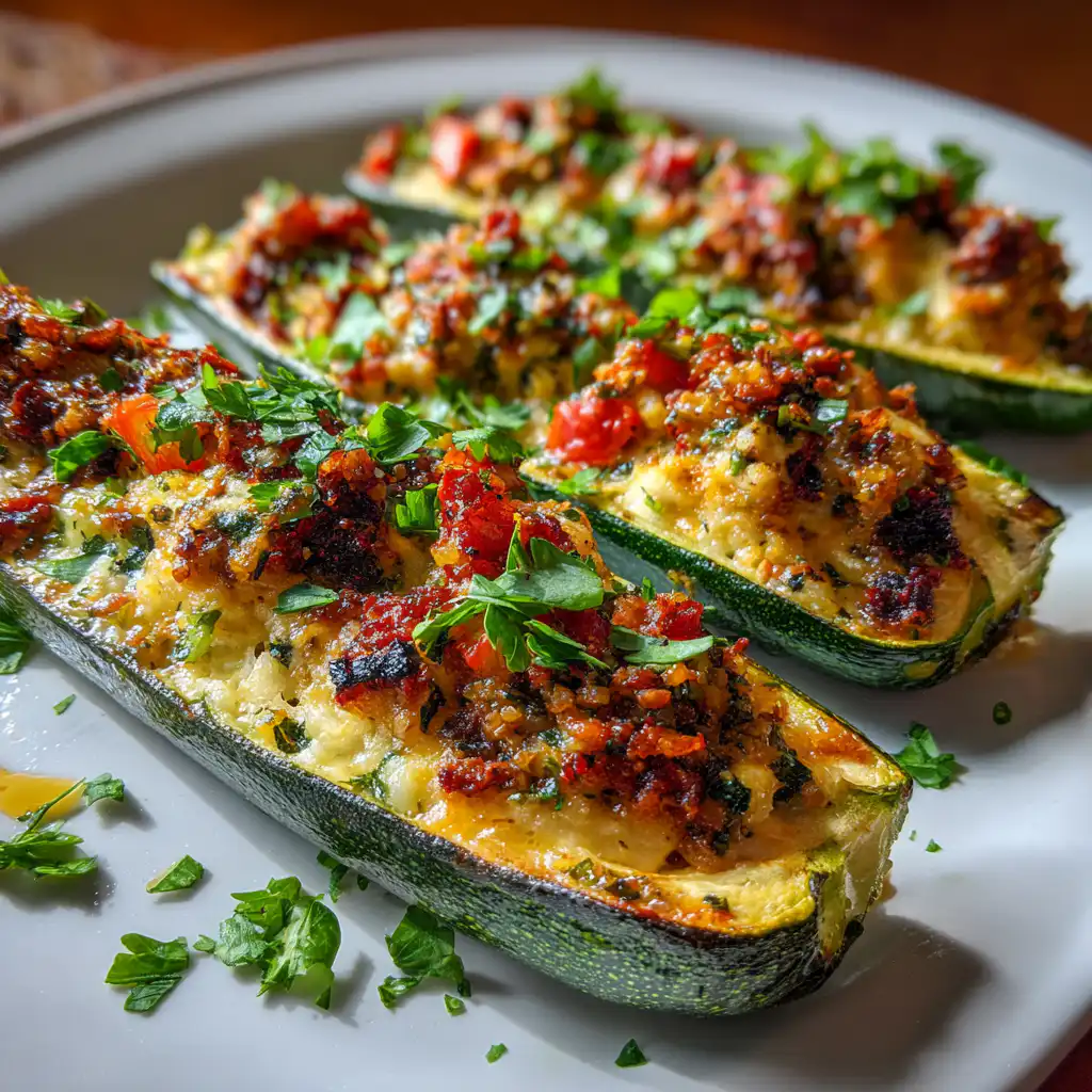 Mediterranean Stuffed Zucchini Recipe
