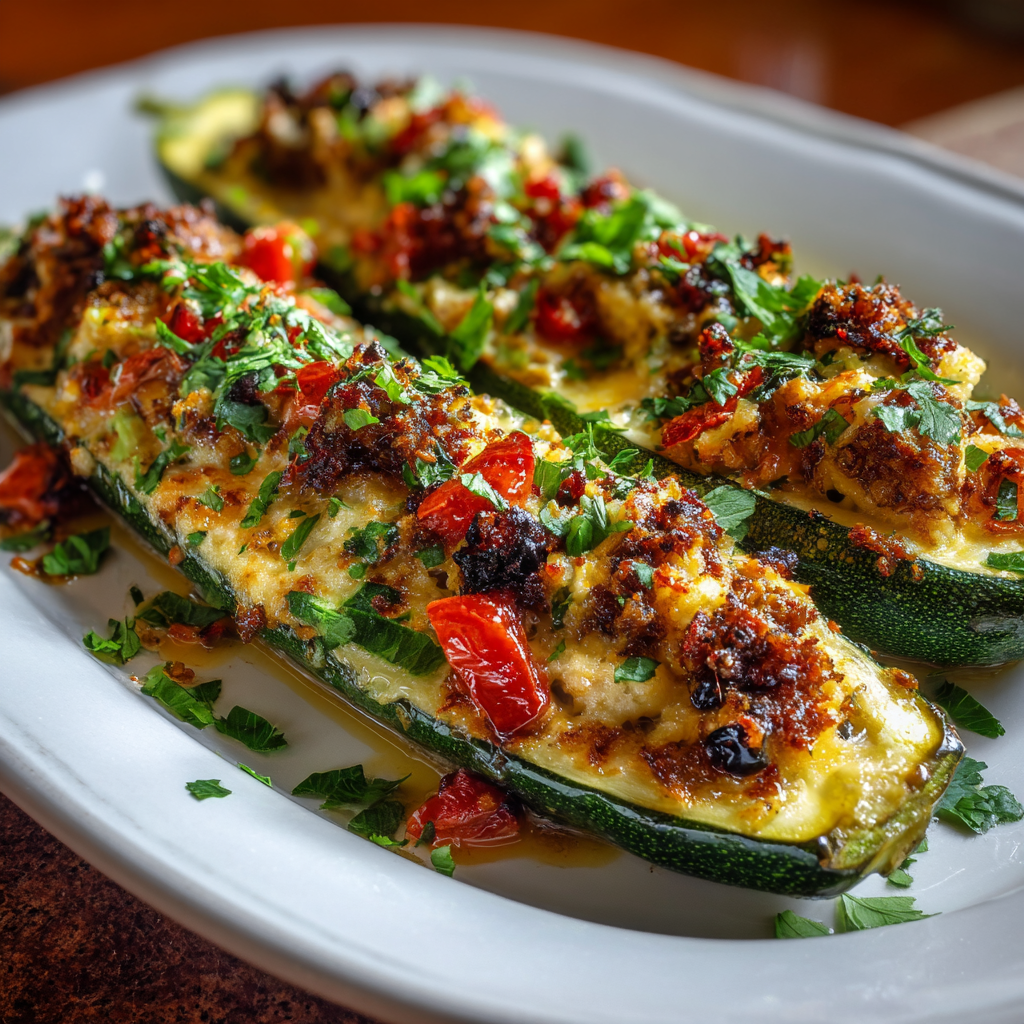 Mediterranean Stuffed Zucchini Recipe