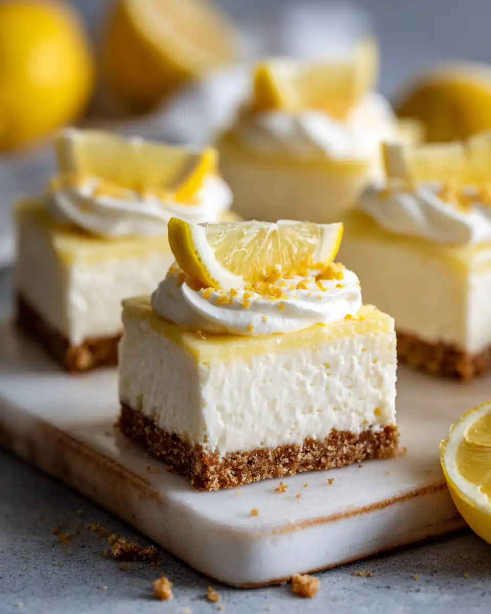 No-Bake Lemon Cheesecake Bars