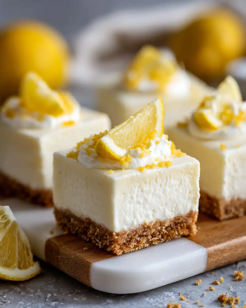 No-Bake Lemon Cheesecake Bars