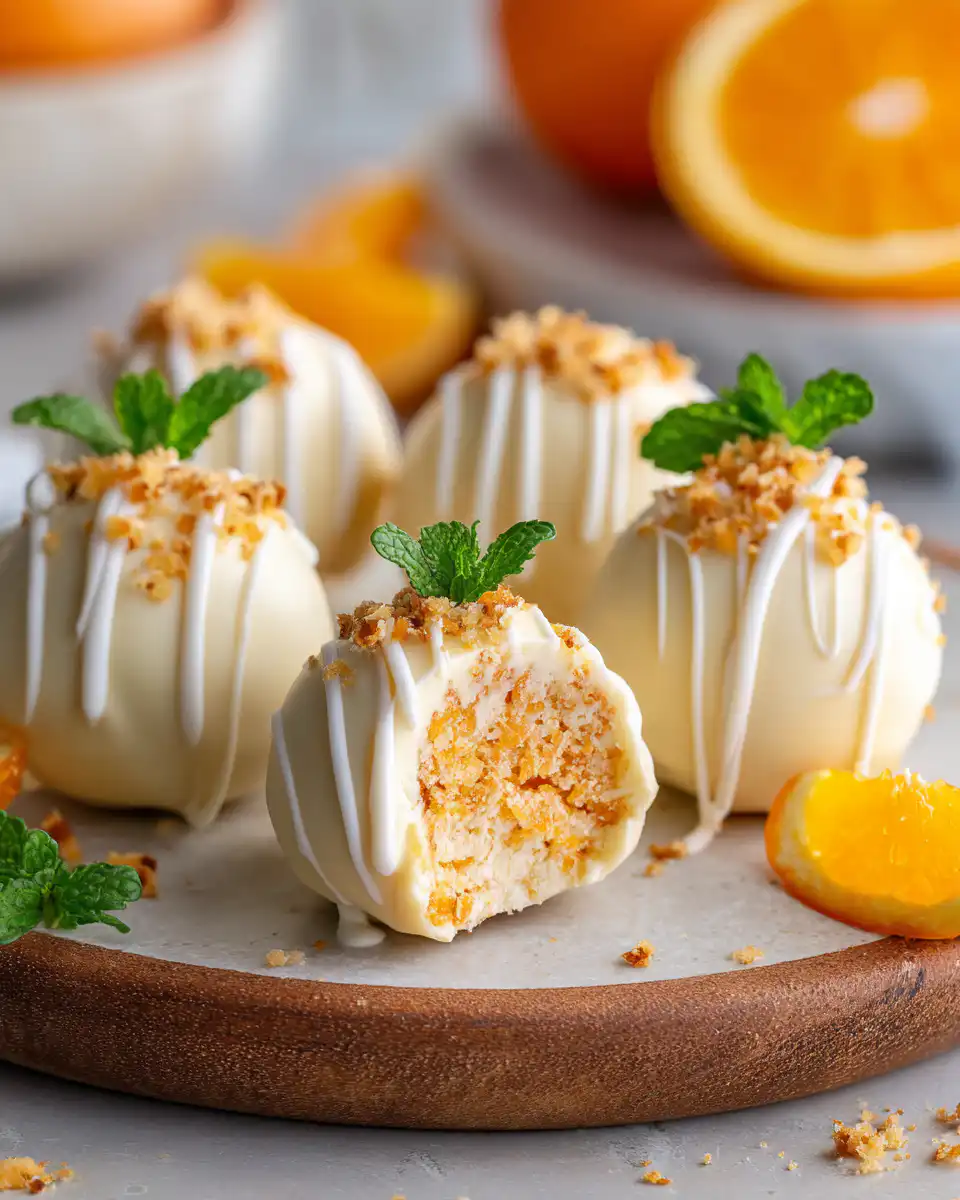 No Bake Orange Creamsicle Truffles