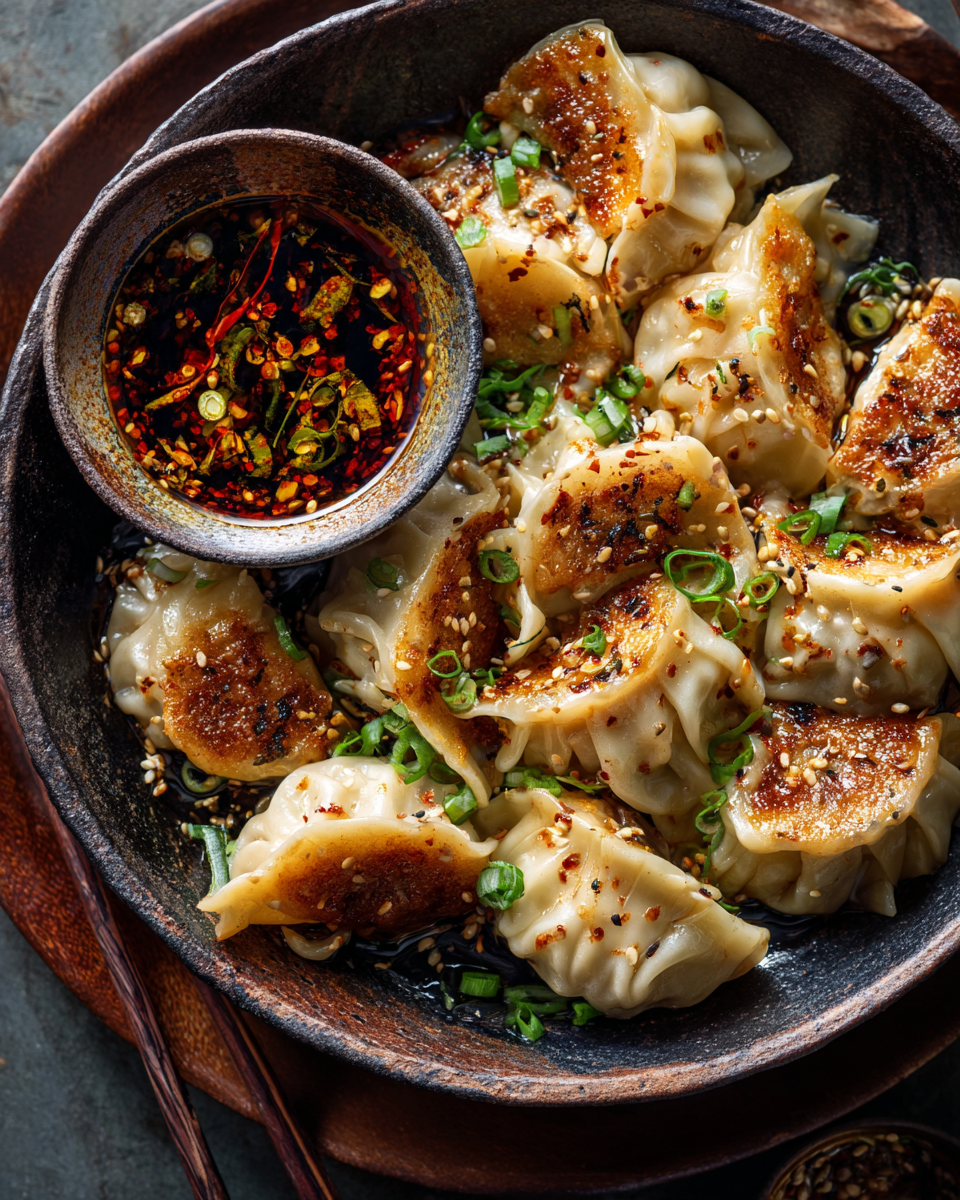 One Pan Dumpling Dinner