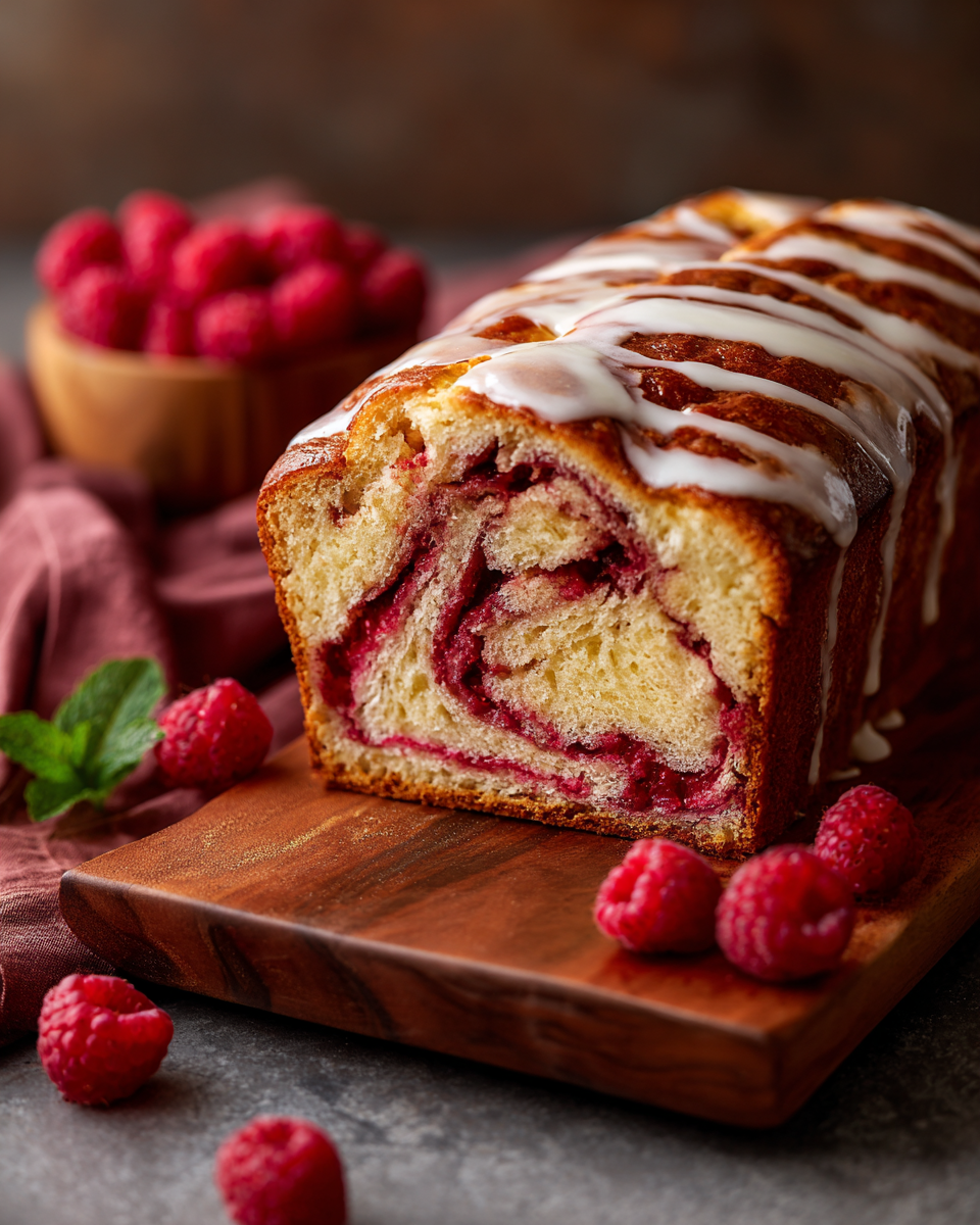 Raspberry Swirl Brioche Loaf Recipe