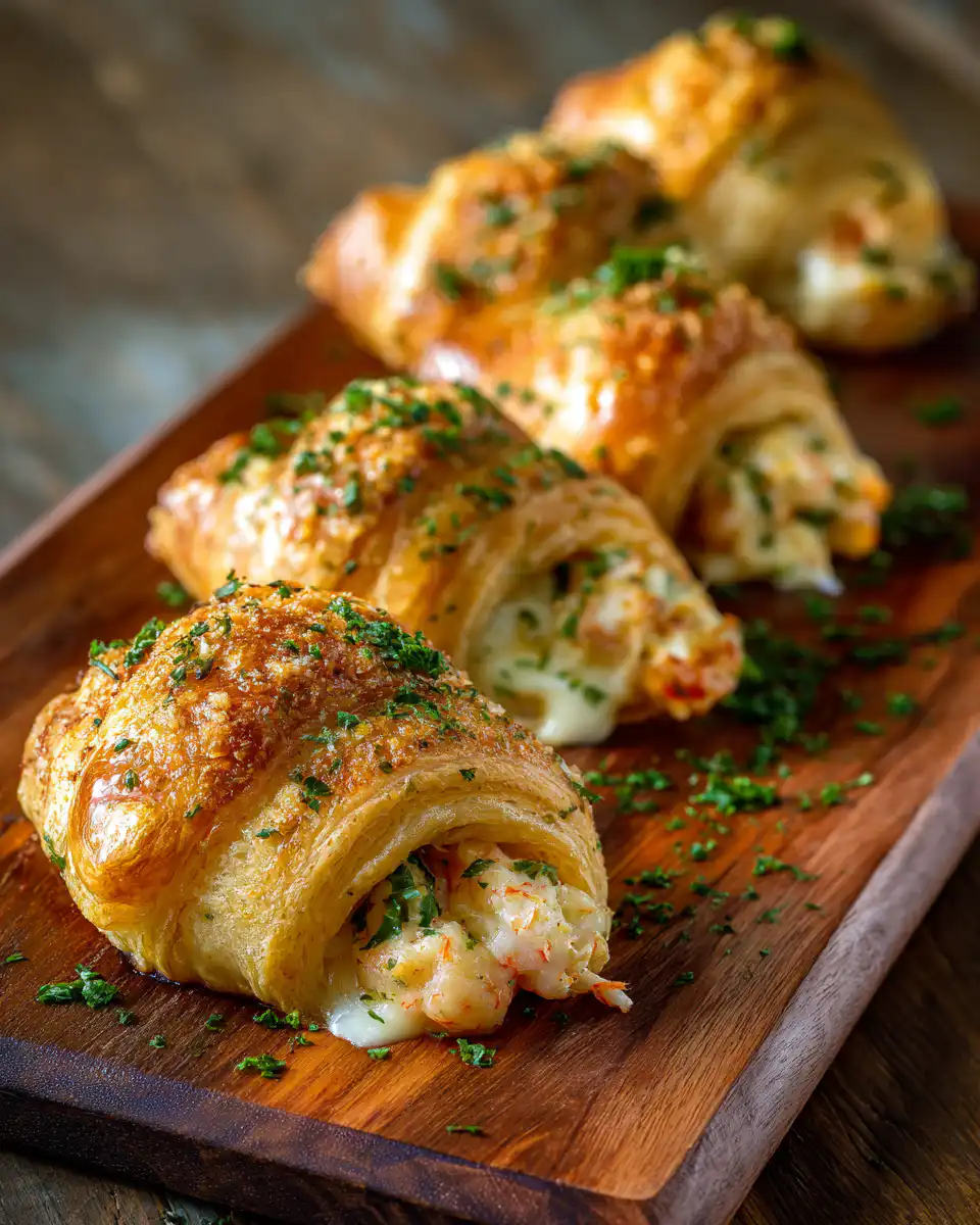 Shrimp and Crab Stuffed Crescent Bombs