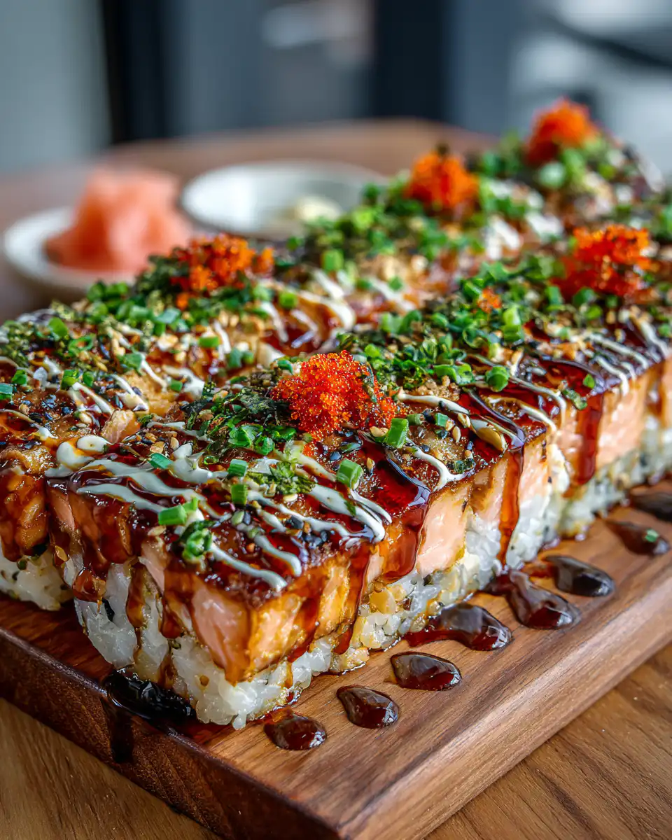 Spicy Salmon Sushi Bake