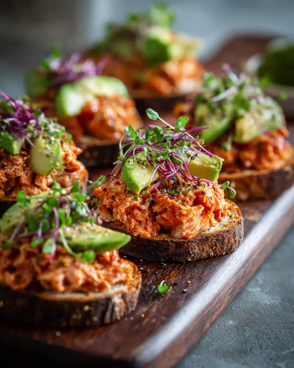 Spicy Tuna and Avocado Tostadas