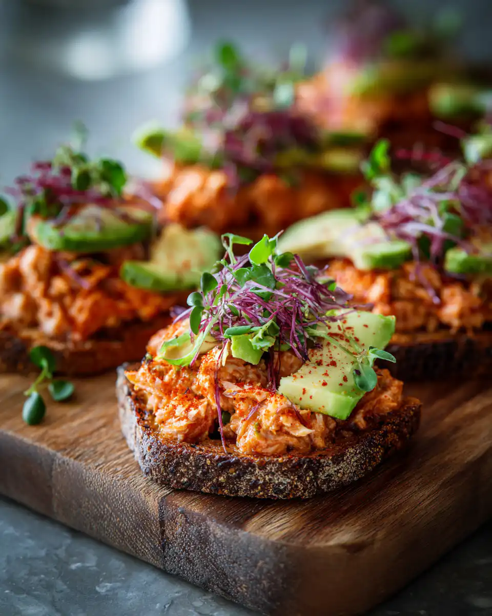 Spicy Tuna and Avocado Tostadas