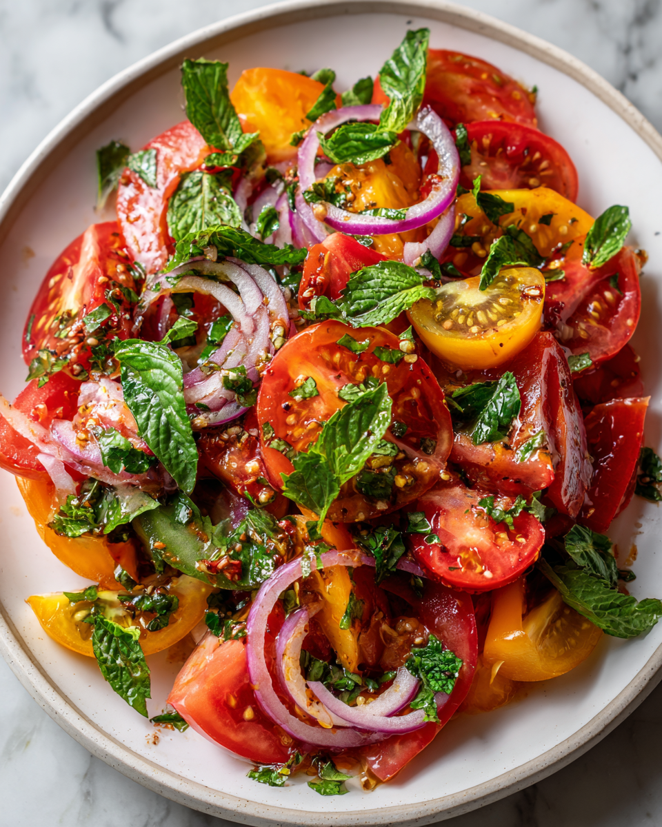 Summer Basil Tomato Salad
