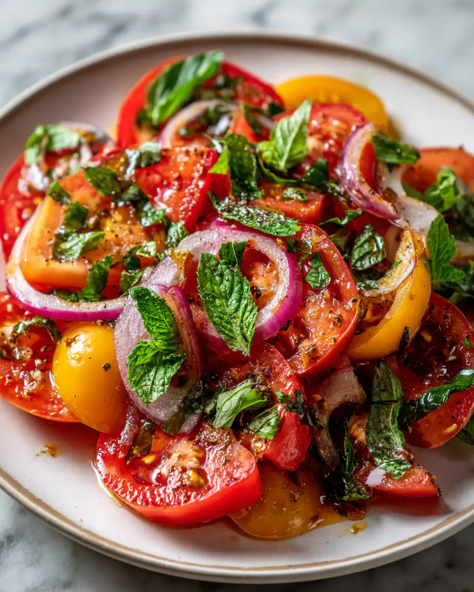 Summer Basil Tomato Salad