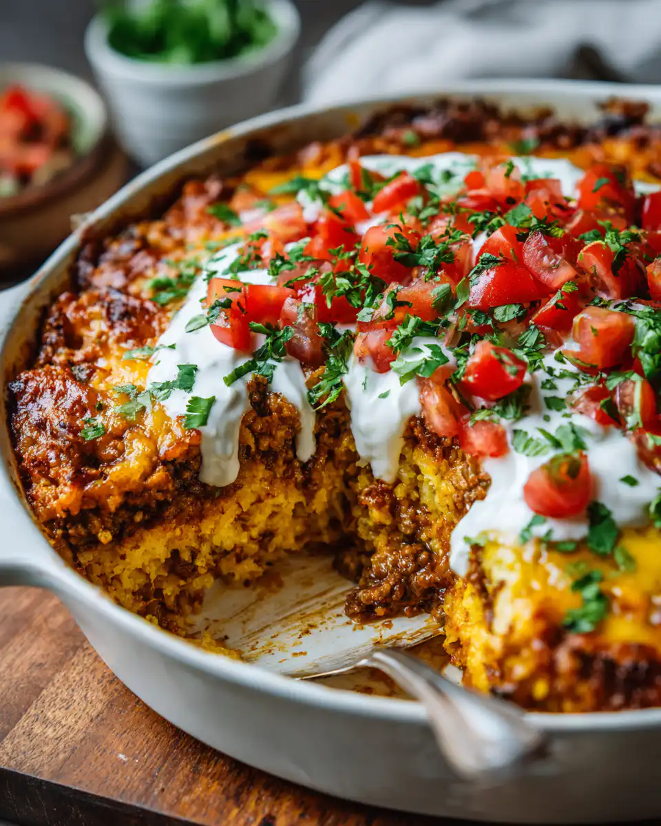 Taco Cauliflower Rice Casserole