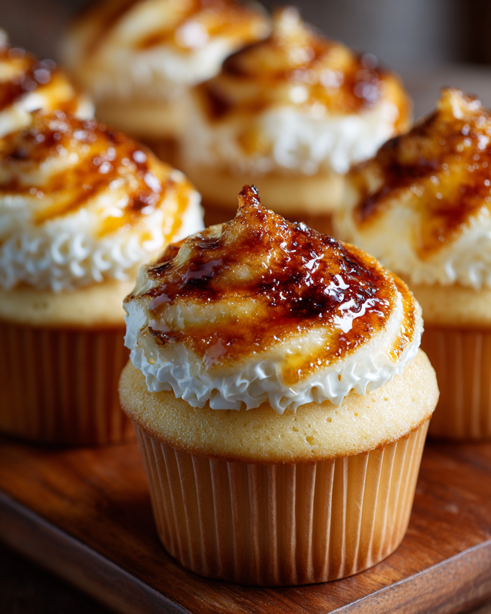 Vanilla Bean Crème Brûlée Cupcakes