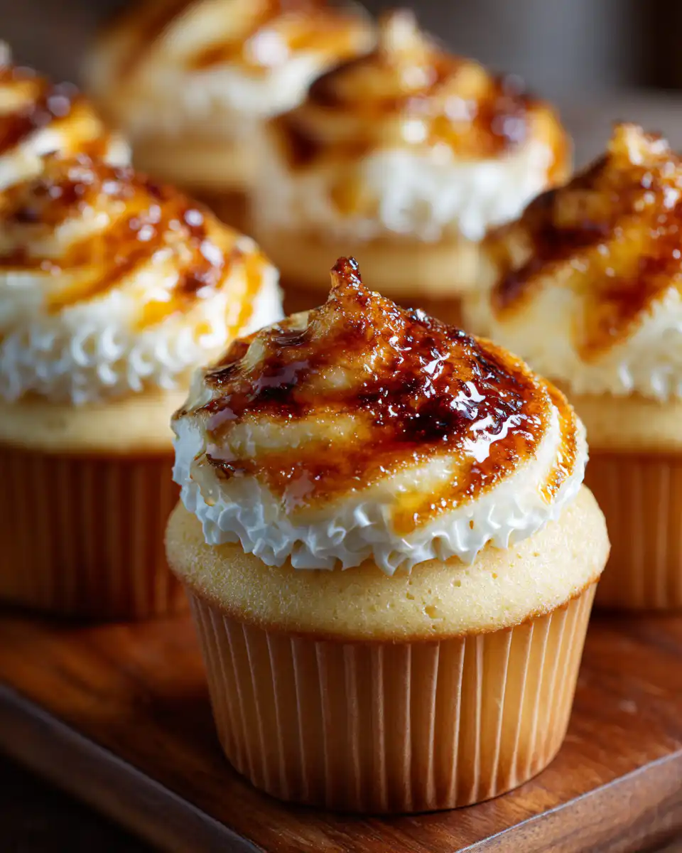 Vanilla Bean Crème Brûlée Cupcakes