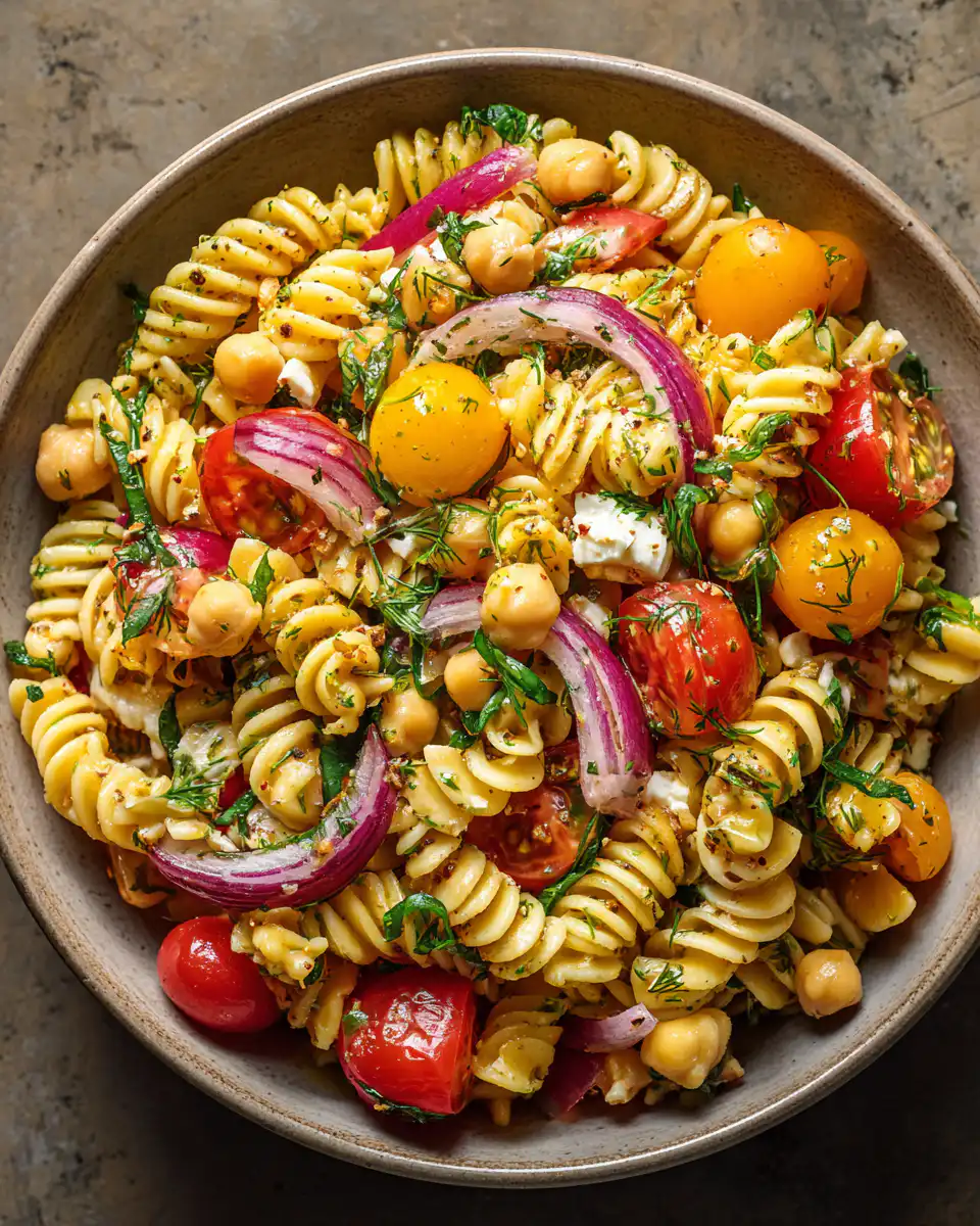 chickpea pasta salad