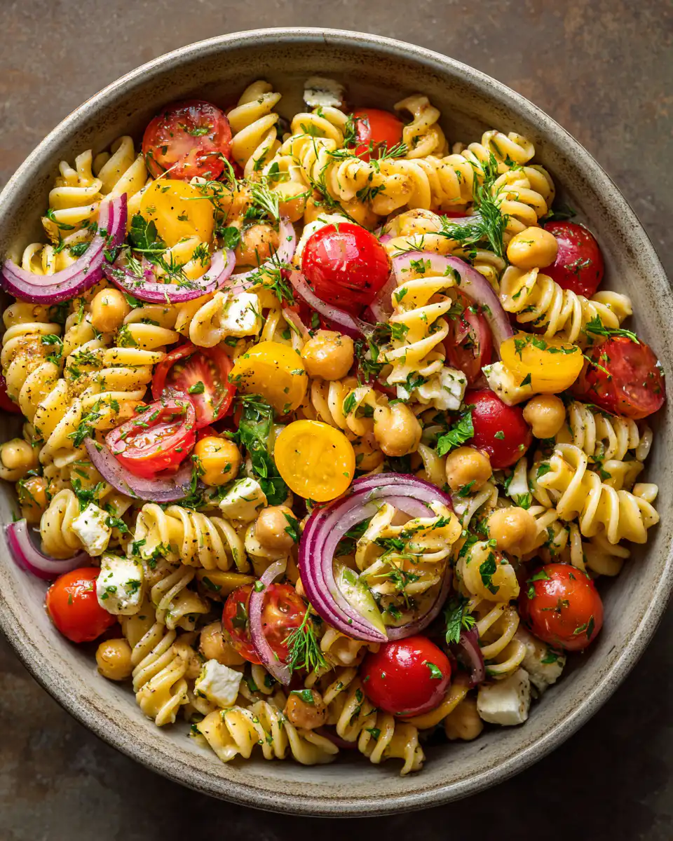 chickpea pasta salad