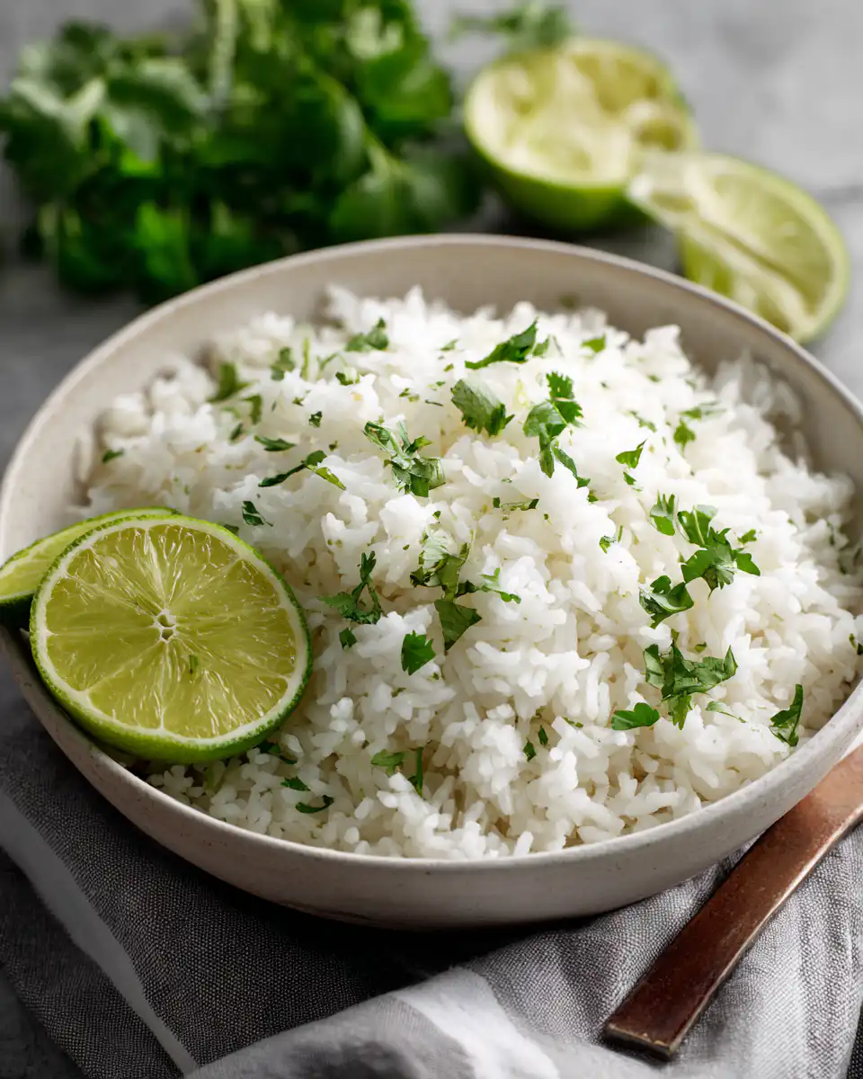 cilantro lime rice in rice cooker
