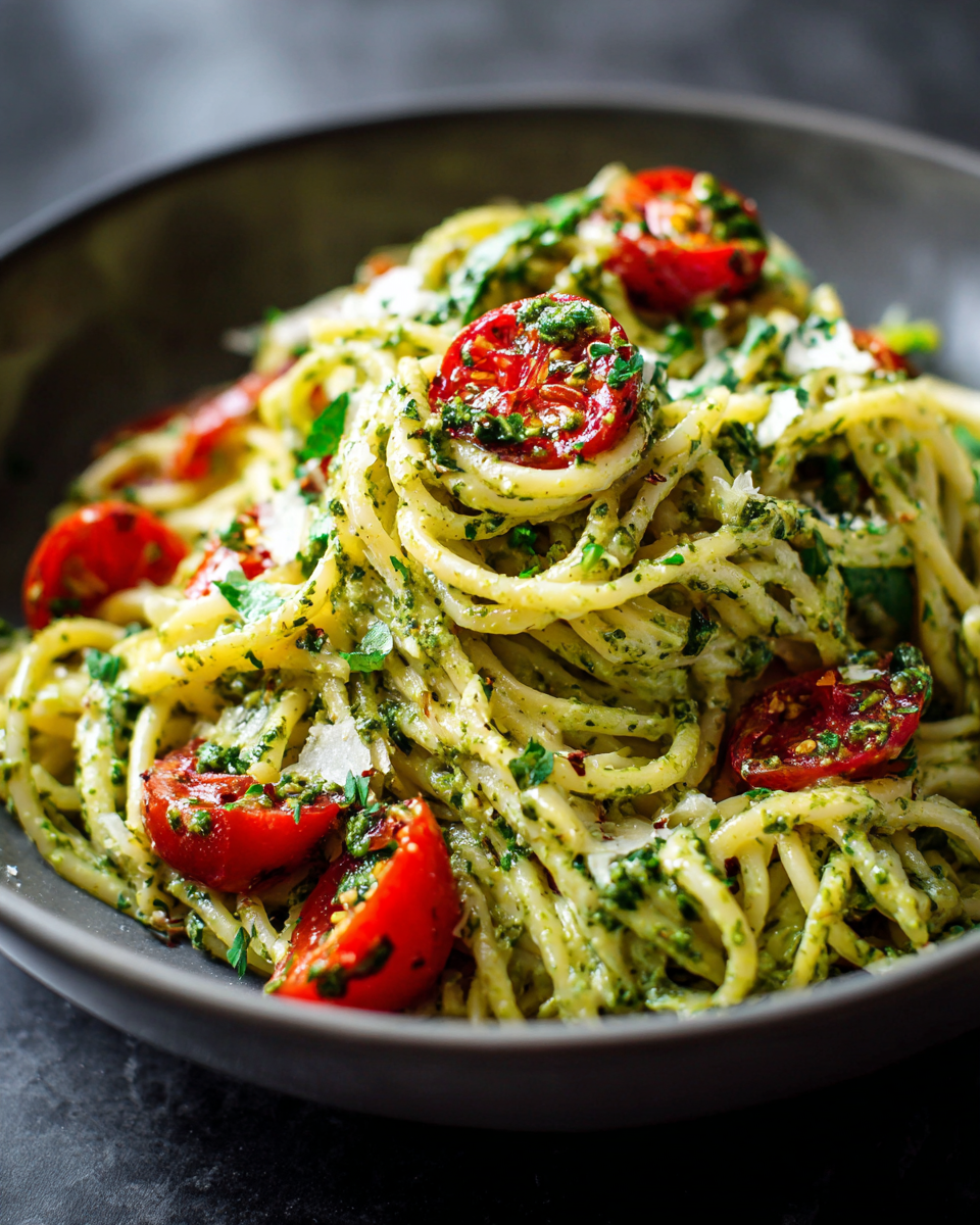 creamy pesto pasta