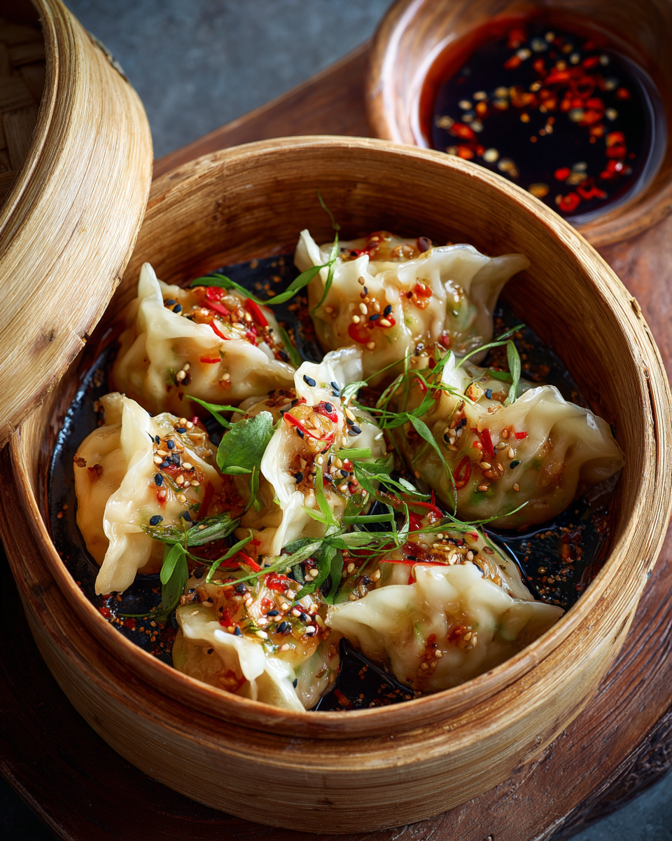 shrimp and vegetable dumplings