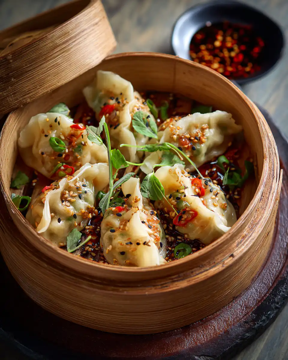 shrimp and vegetable dumplings