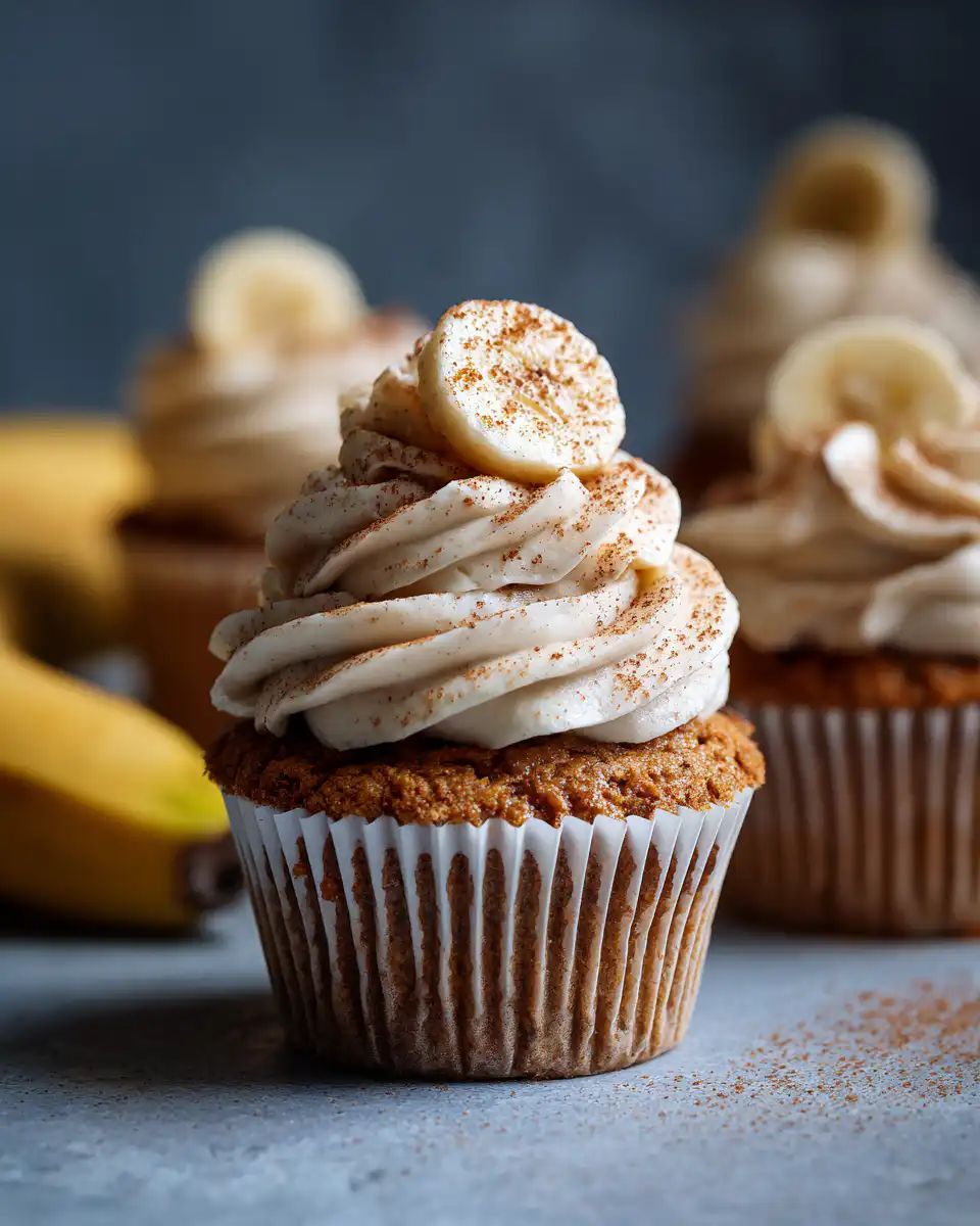 Banana Cupcakes with Cinnamon Cream Cheese Frosting