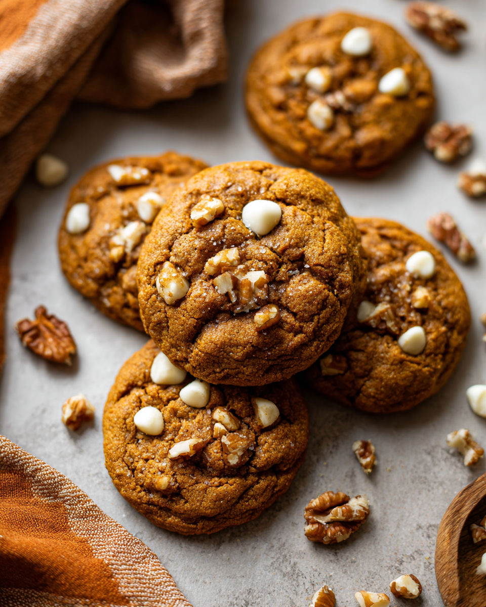 Chewy Brown Butter Maple Pumpkin Cookies