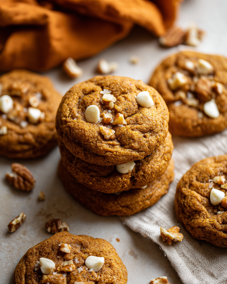 Chewy Brown Butter Maple Pumpkin Cookies