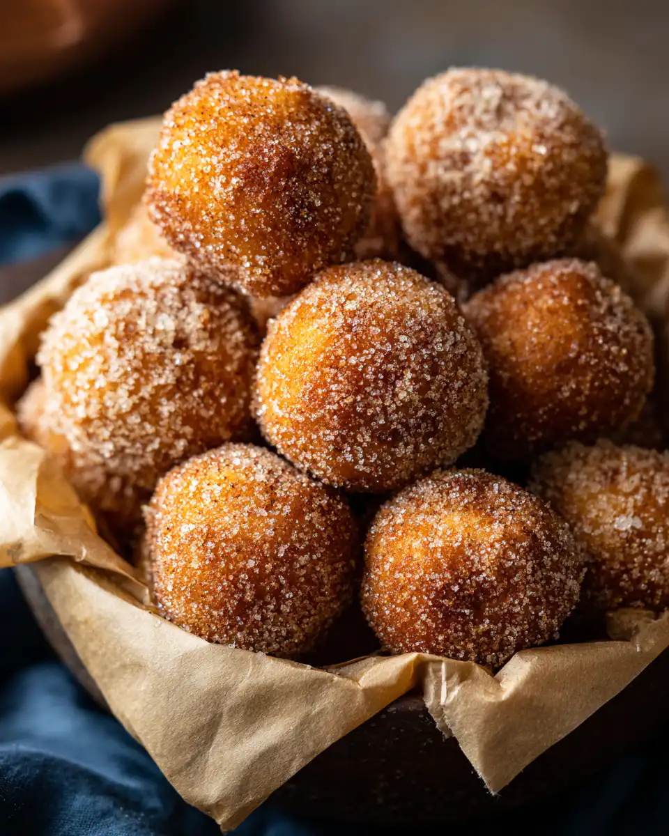 Cinnamon Sugar Pumpkin Donut Holes