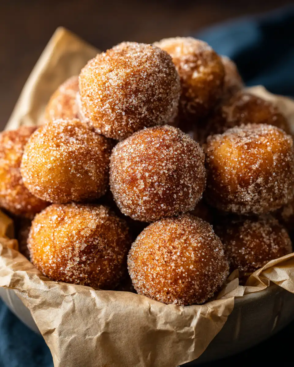 Cinnamon Sugar Pumpkin Donut Holes