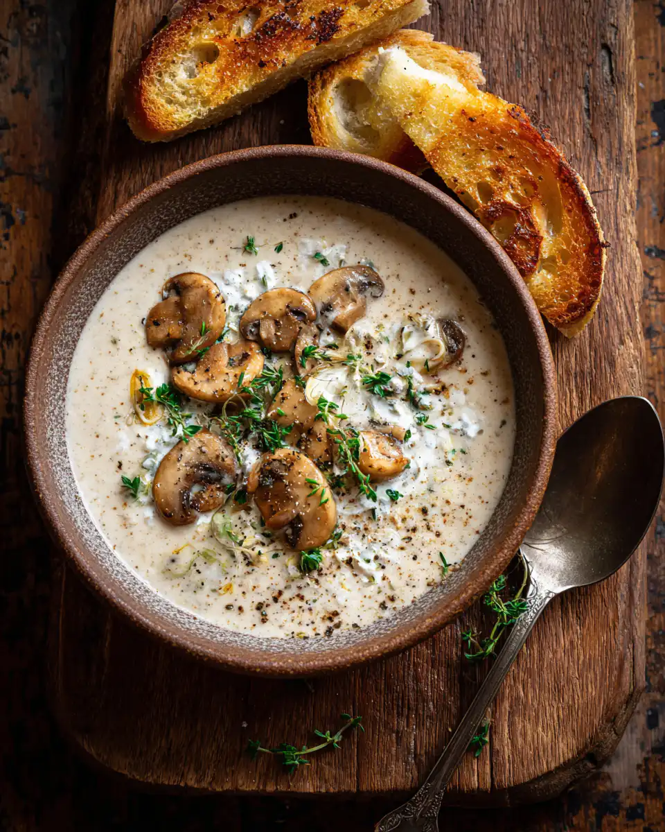Cottage Cheese Mushroom Soup
