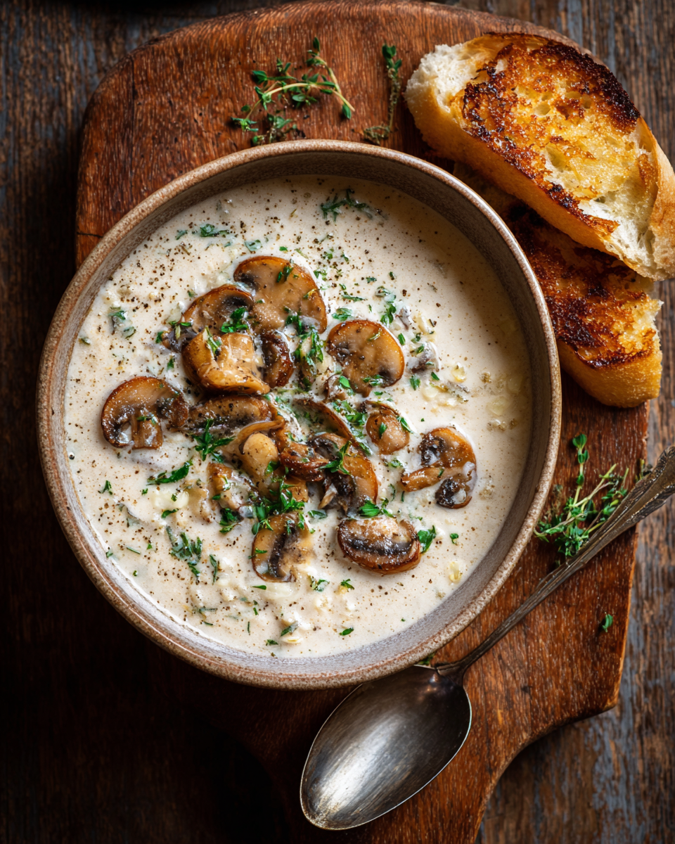 Cottage Cheese Mushroom Soup