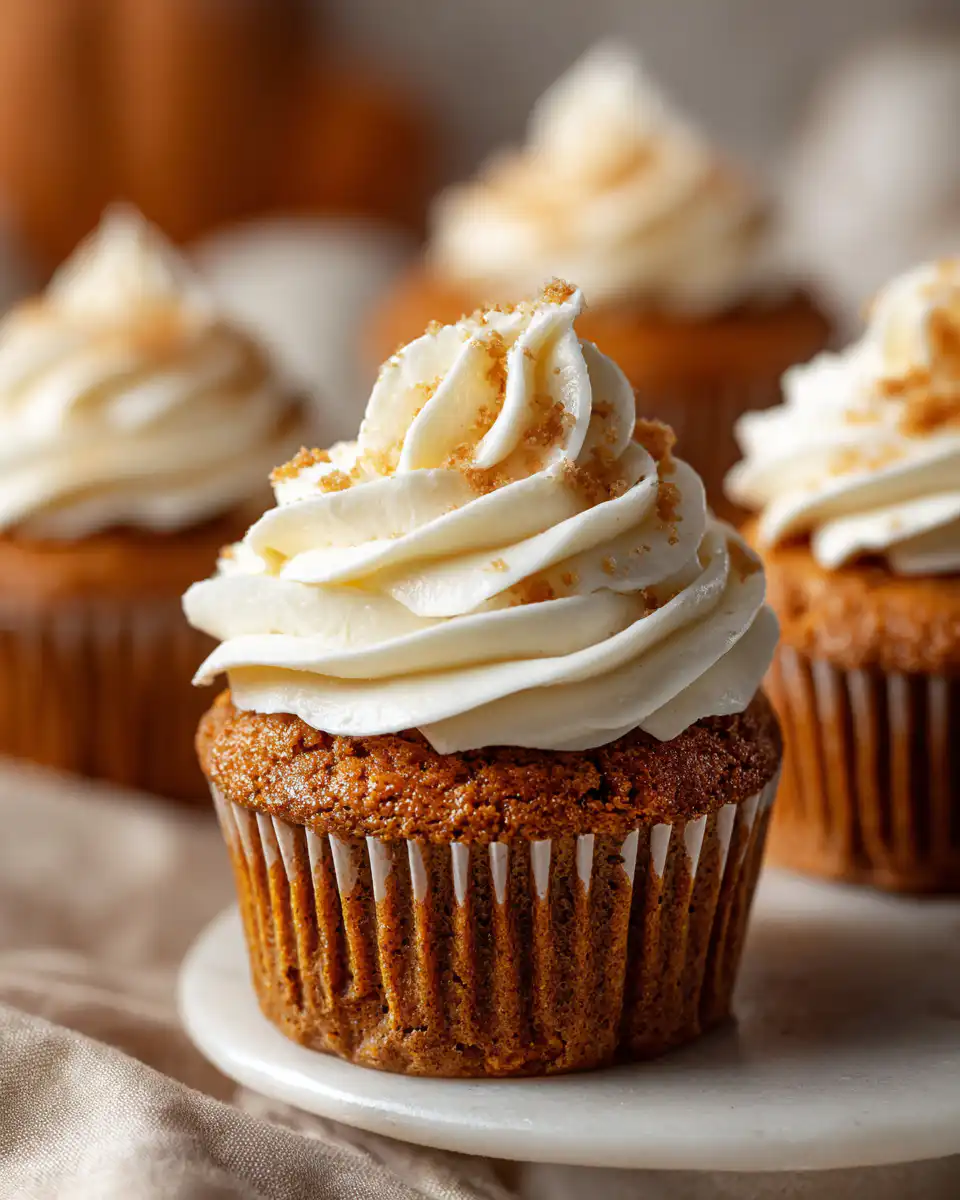 Cream-Filled Pumpkin Cupcakes