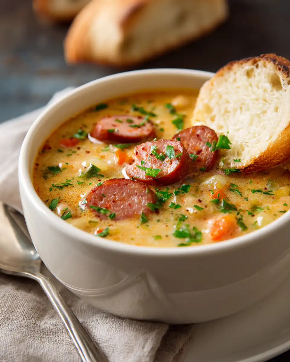 Creamy Bean Soup with Kielbasa
