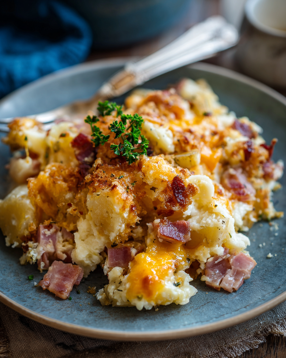 Crockpot Ham and Potato Casserole