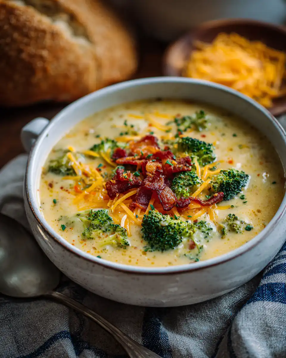 Crockpot Potato Broccoli Cheddar Soup