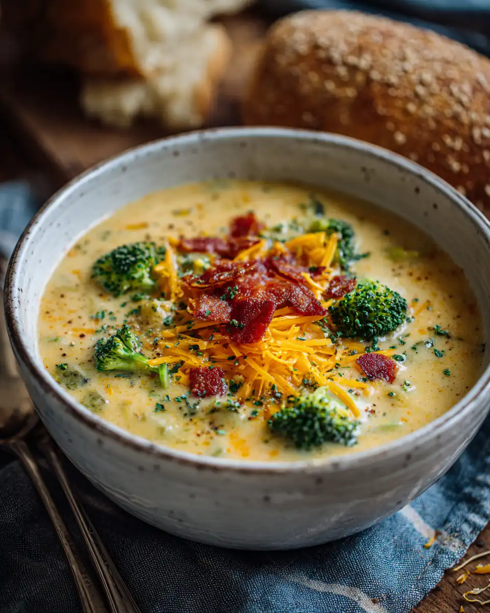 Crockpot Potato Broccoli Cheddar Soup