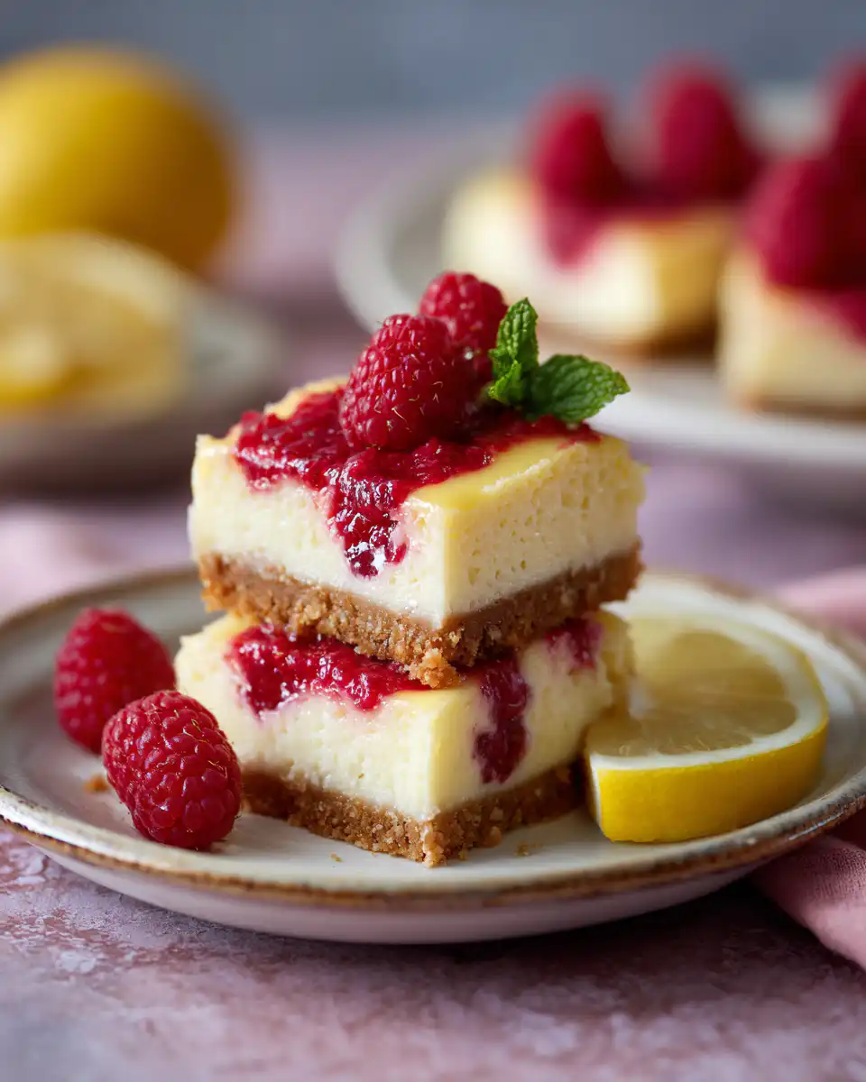Lemon Raspberry Cheesecake Bars