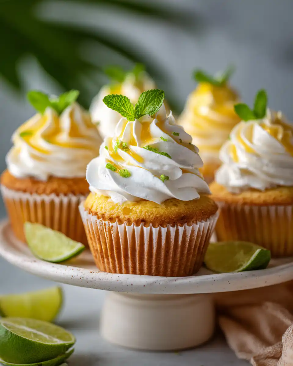 Mango Key Lime Cupcakes