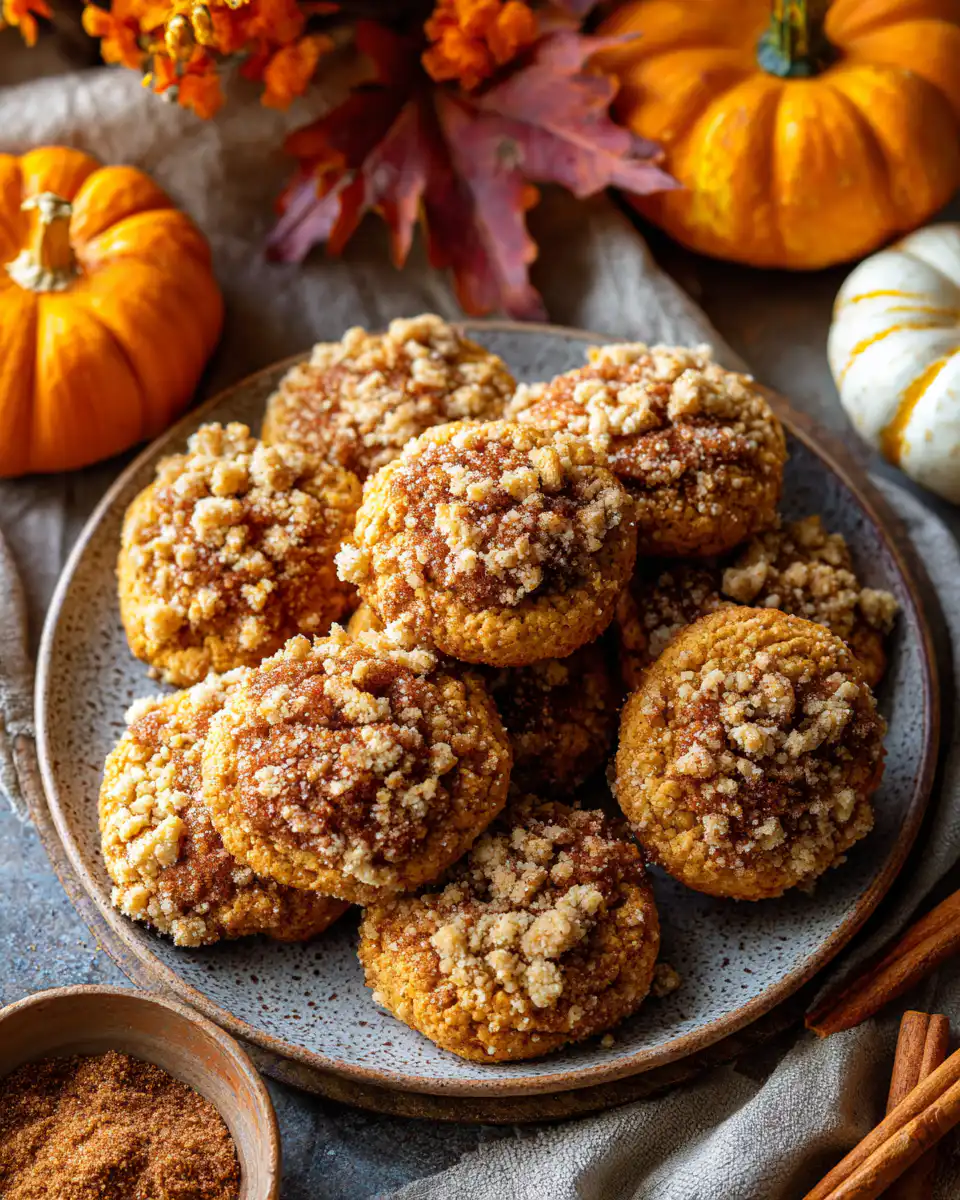 Pumpkin Cinnamon Crumble Cookies