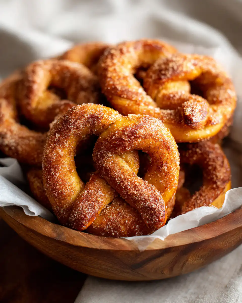 Pumpkin Cinnamon Sugar Soft Pretzels