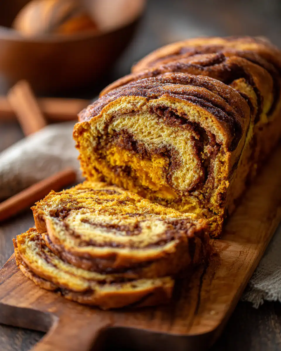 Pumpkin Cinnamon Swirl Bread