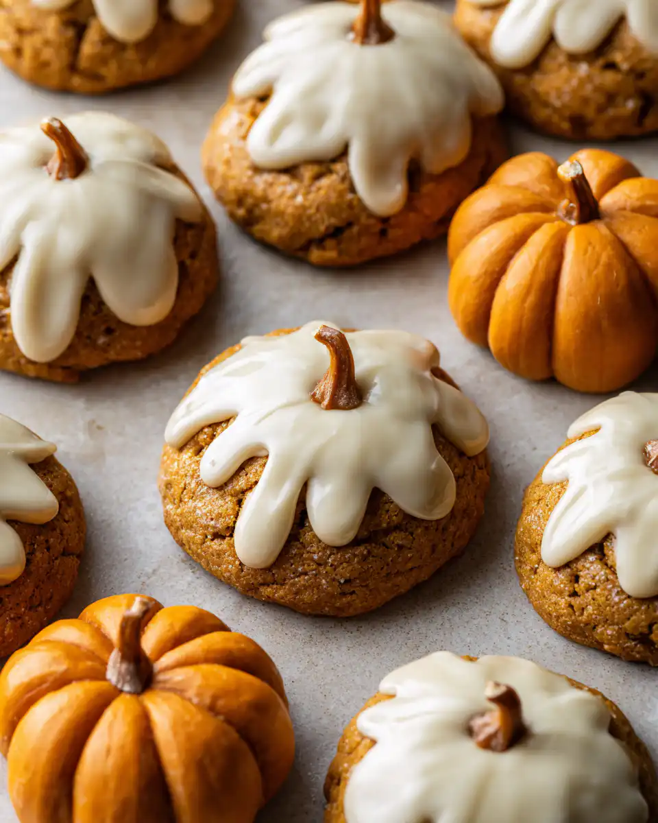 Pumpkin Cookies with Brown Butter Icing