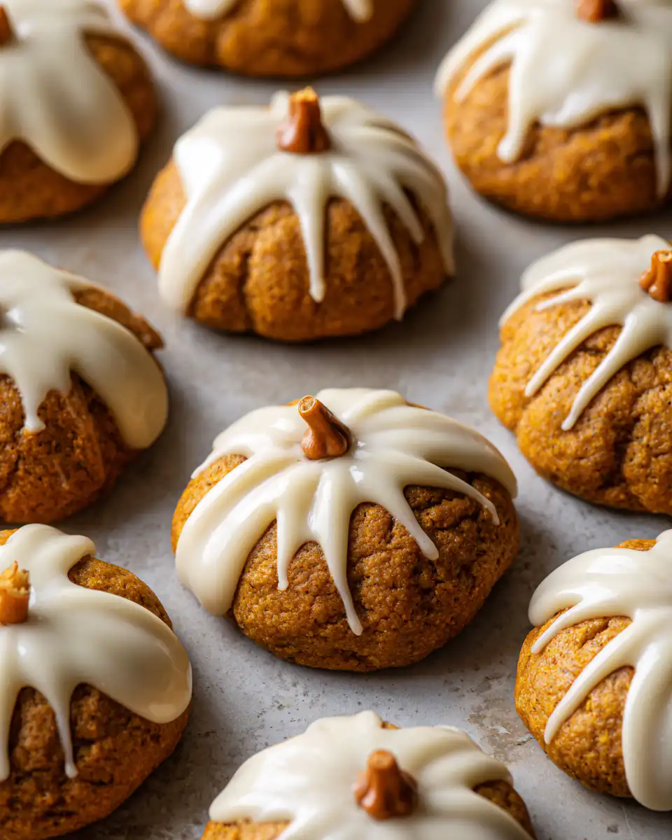 Pumpkin Cookies with Brown Butter Icing